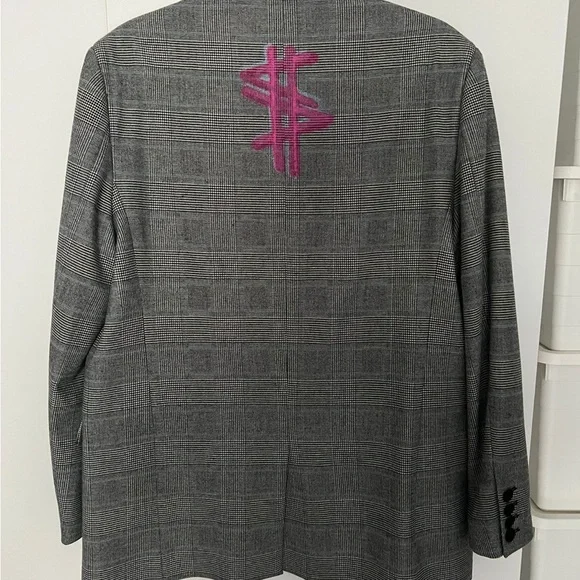 TWINSET MYFO X ACTITUDE CHECKED OVER BLAZER - Picture 5 of 6